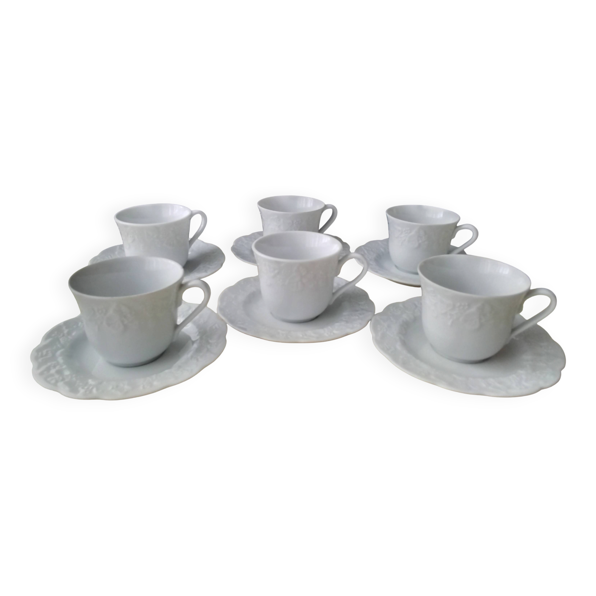 6 porcelain coffee cups "Wild Ivy"