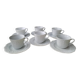6 Tasses à café en porcelaine "Lierre Sauvage"