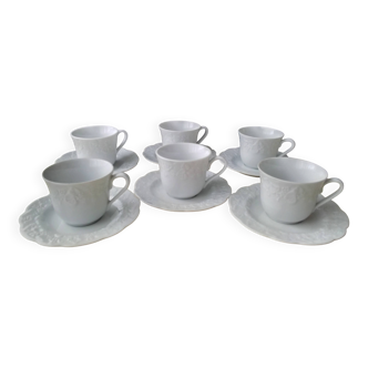 6 porcelain coffee cups "Wild Ivy"