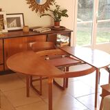 Scandinavian extensible table, butterfly extension circa 1960