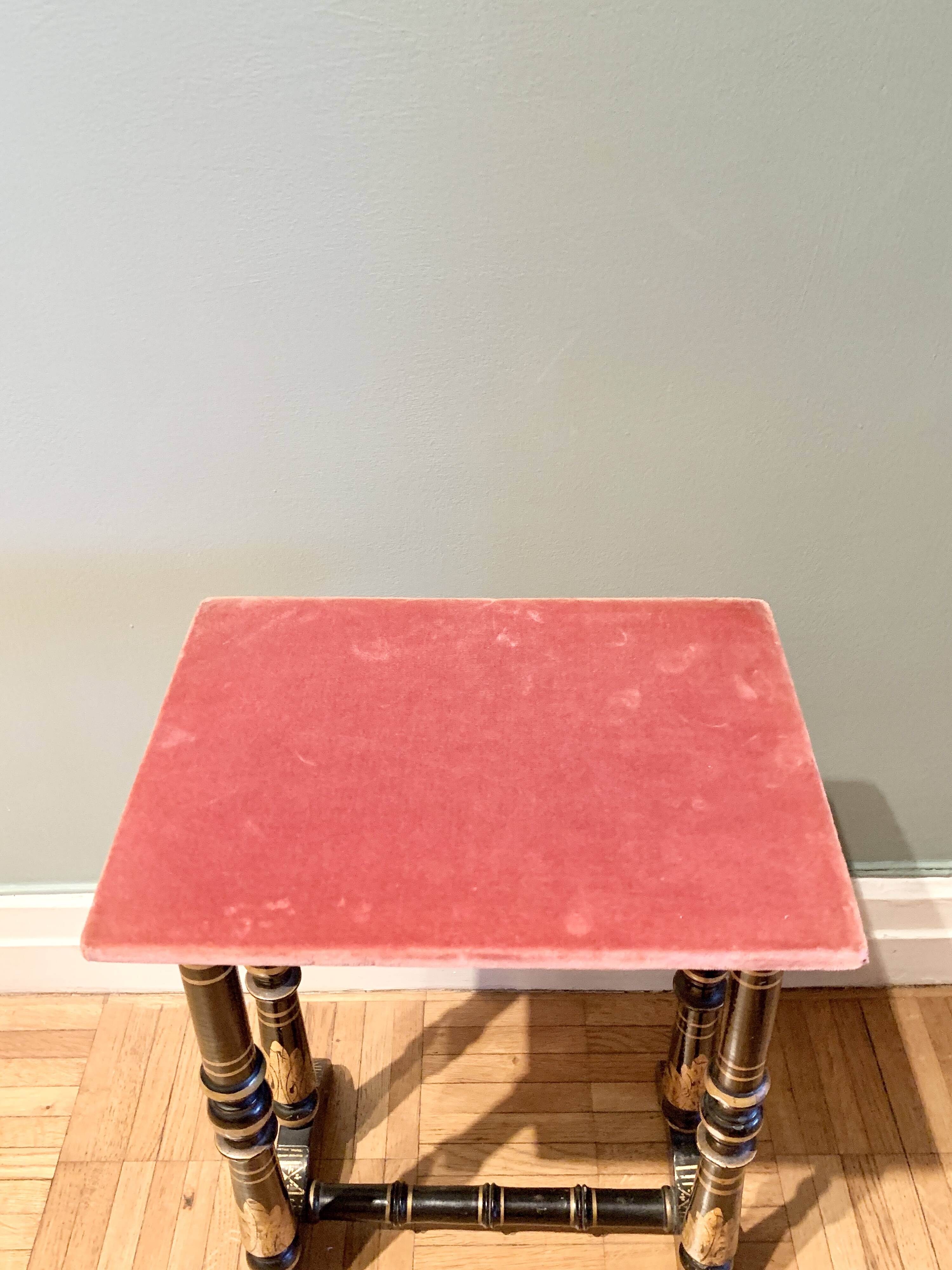 Napoleon III lacquered wooden side table