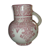 Broc or pitcher Longchamp Moorish décor pink