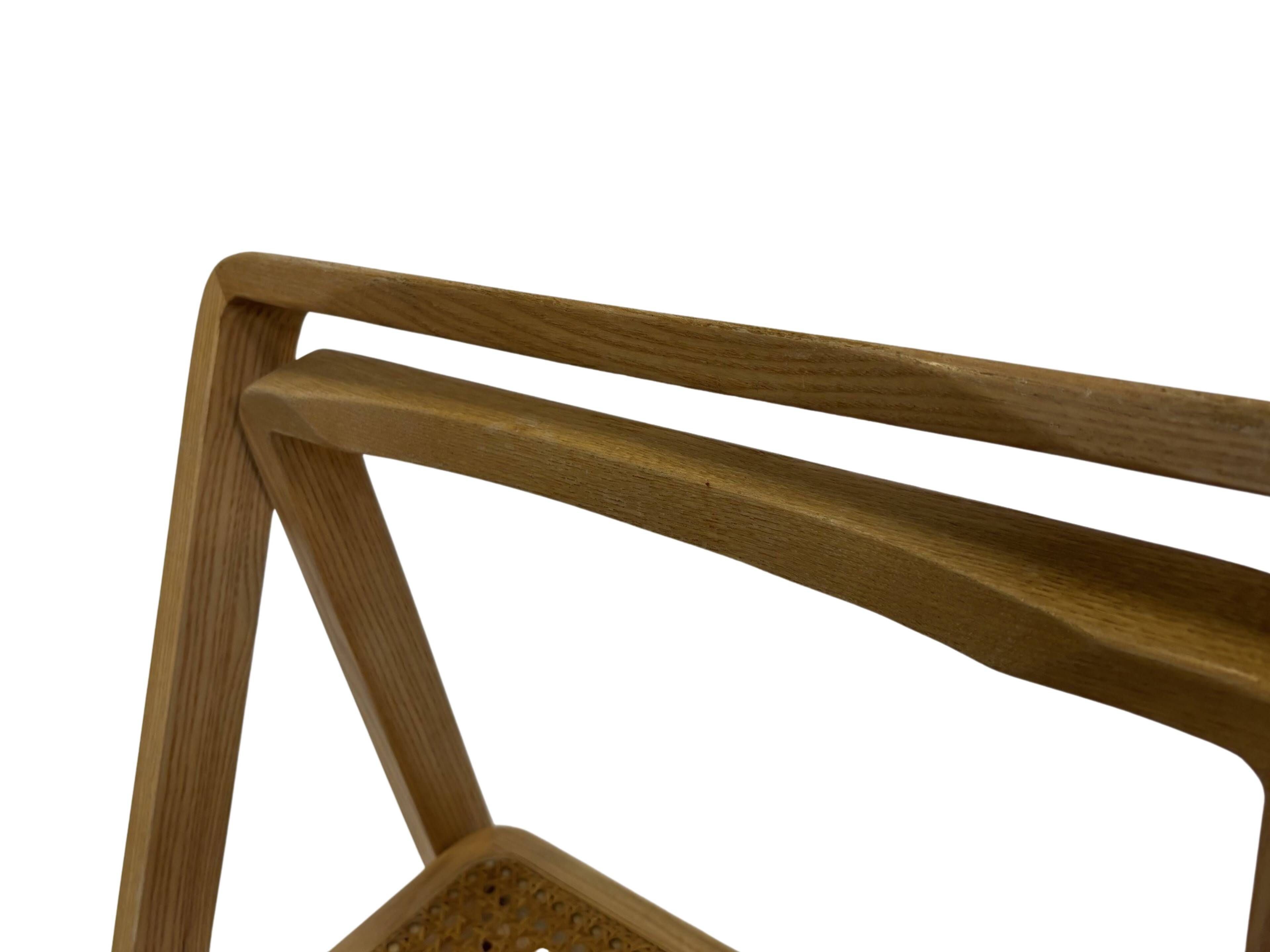Ensemble vintage de 4 chaises pliantes, design en sangle et bois, années 1970