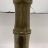 Vintage brass table lamp base in faux bamboo, 1970's