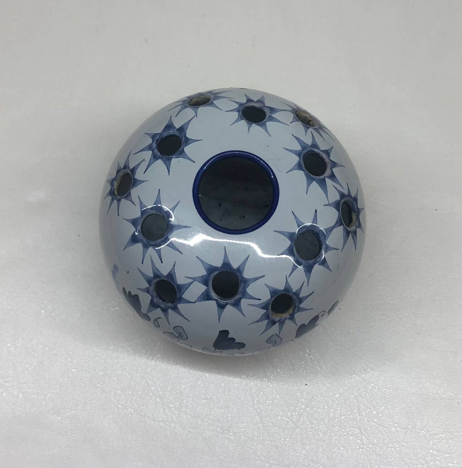Nevers ceramic flower vase by JM Montagnon