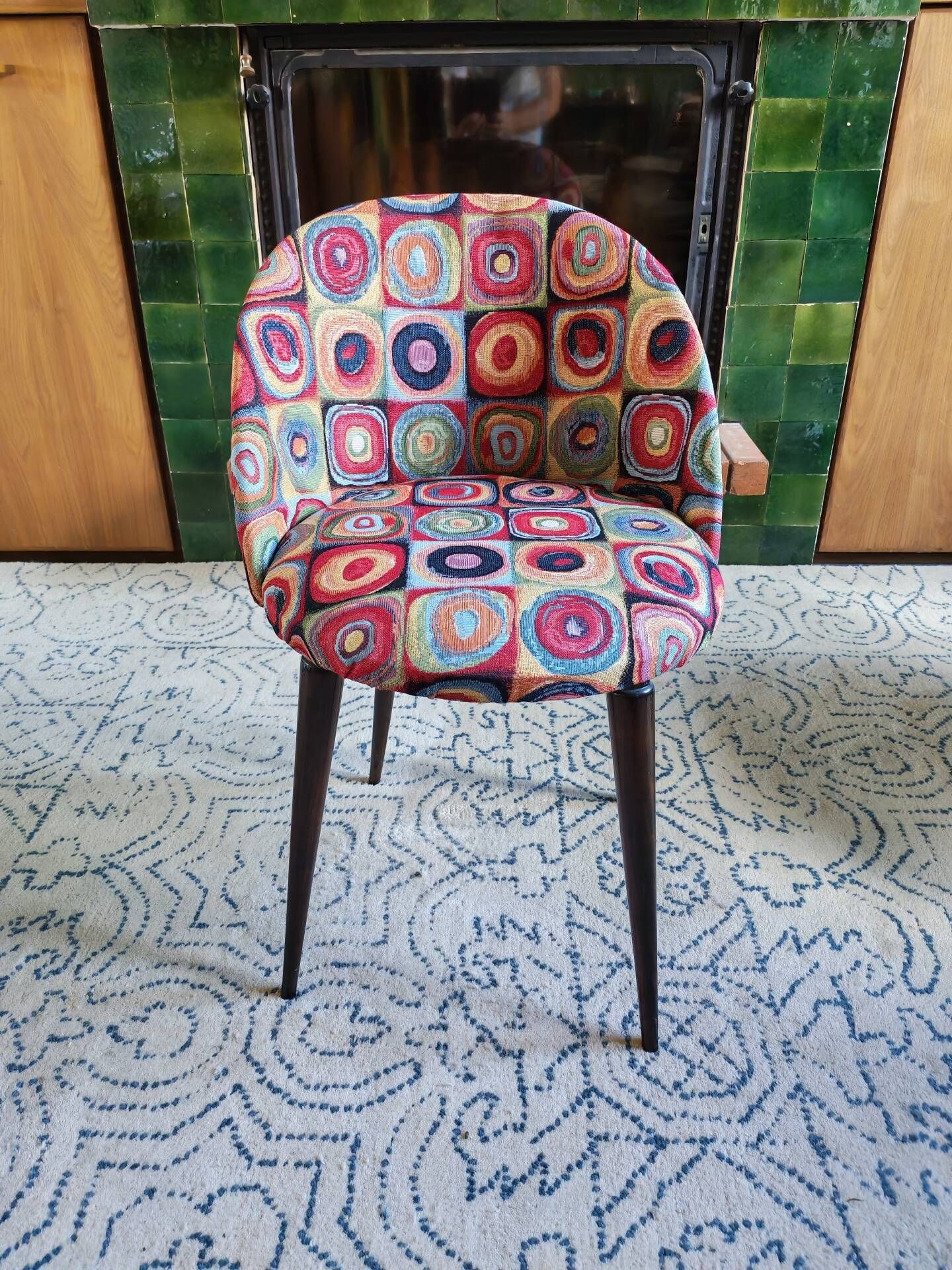 Pair of renovated vintage chairs from the 1950s.