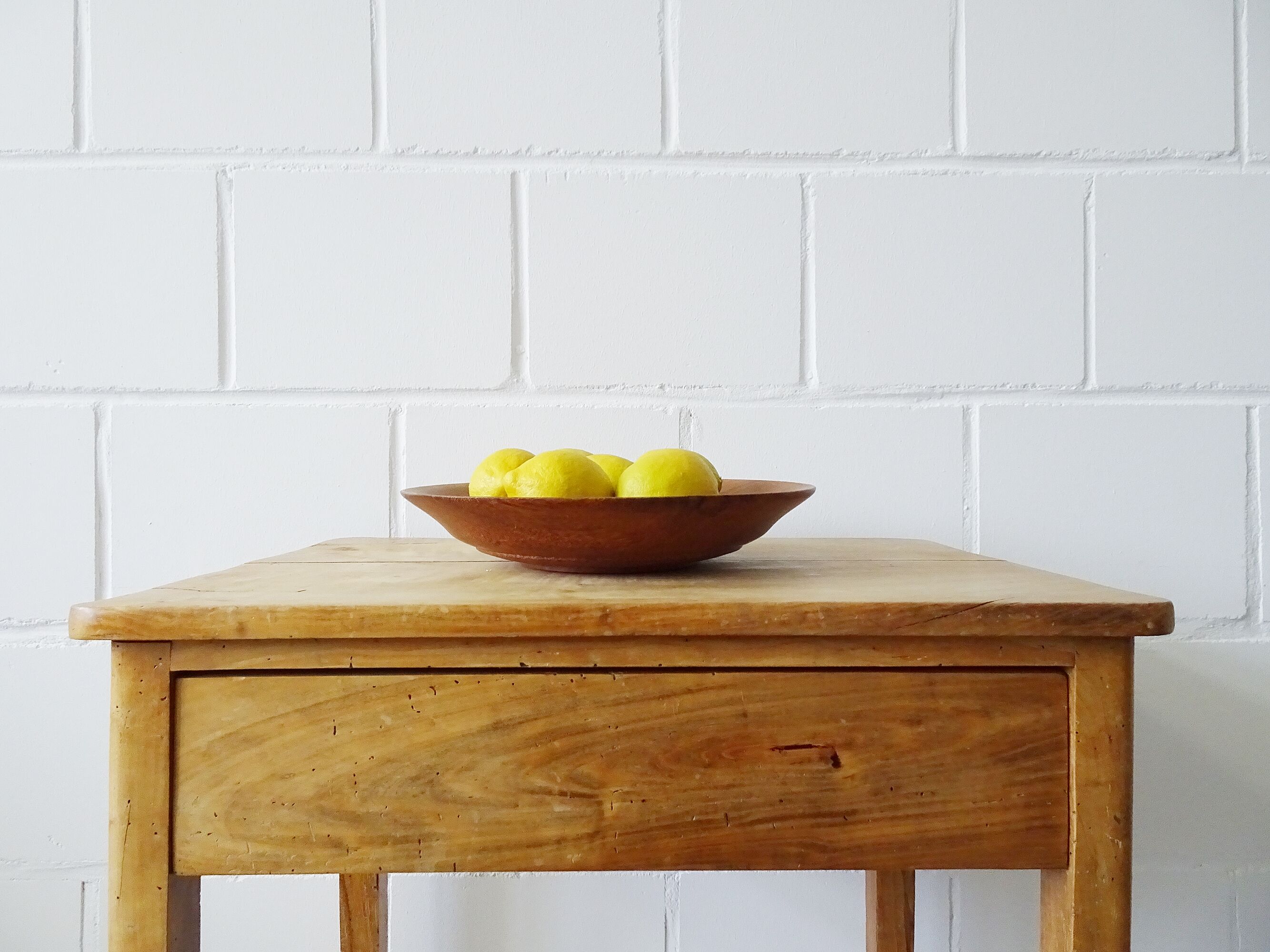large teak plate, Danish teak bowl, diameter 32 cm