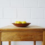 large teak plate, Danish teak bowl, diameter 32 cm
