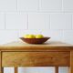 large teak plate, Danish teak bowl, diameter 32 cm