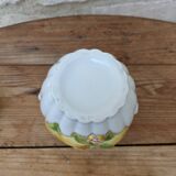 Ancien sucrier en céramique motif fruits jaunes