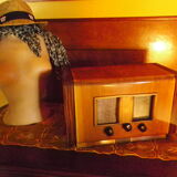 Vintage decoration radio station - Wood, Bakelite - Electroradio Institute, Paris - 50s