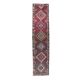 Vintage Turkish Hand-Knotted Pink Runner 75x332