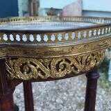 Antique Louis XVI style side table with marble top