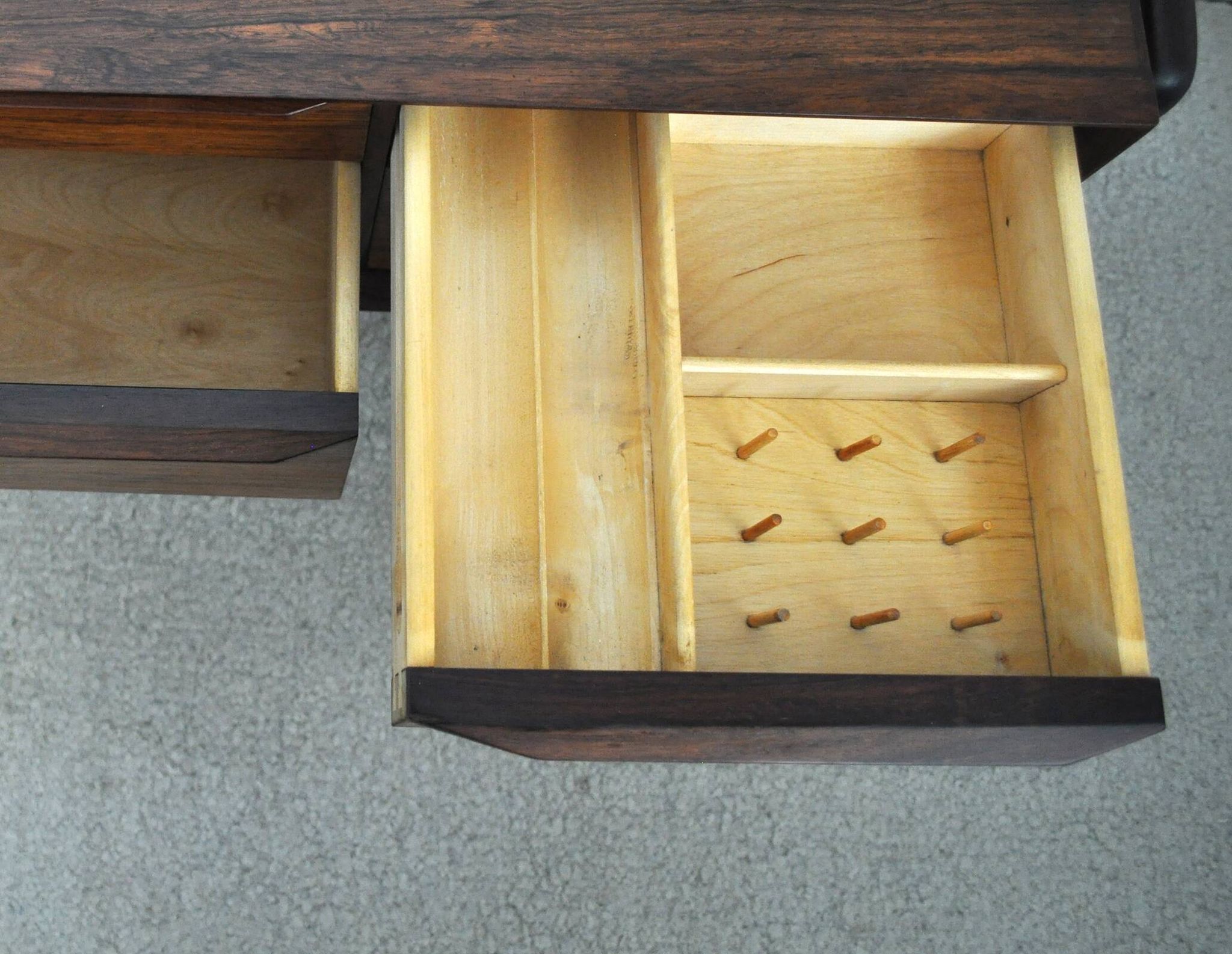 Table de couture scandinave moderne en palissandre, Danemark, 1960s