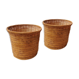 Pair of rattan planters 80