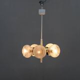 1970s Glass Chandelier by Instala Decin, Czechoslovakia