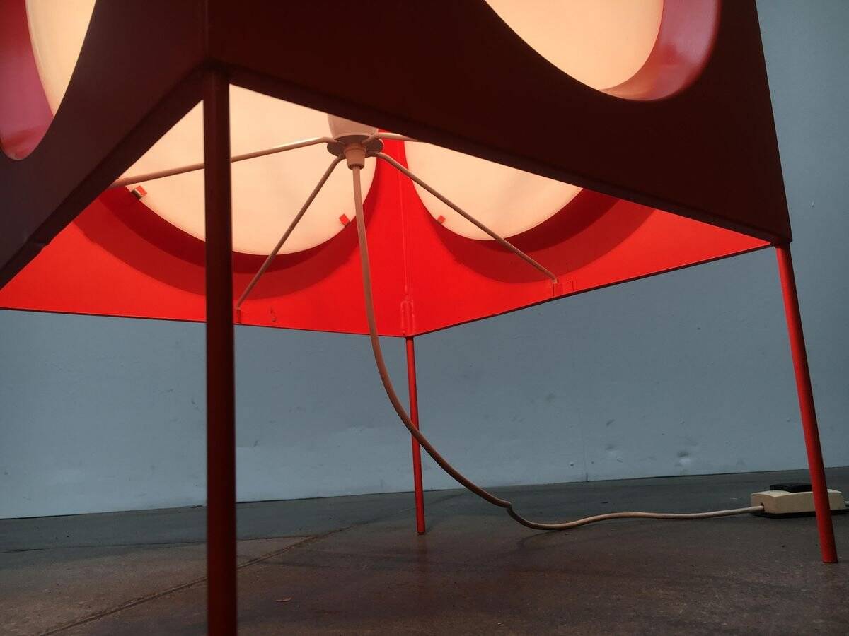 Cube Floor Lamp T-267 Swiss Space Age by Carl Moor for BAG Turgi, 1960s