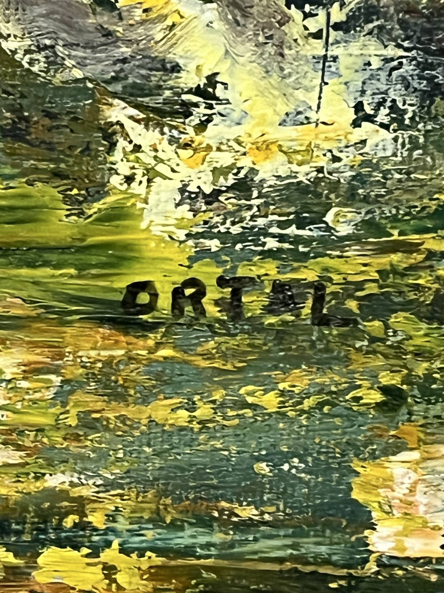 Expressionist painting "The Sunflowers" — Oil on canvas by Cécile O