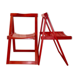 Duo vintage folding chairs