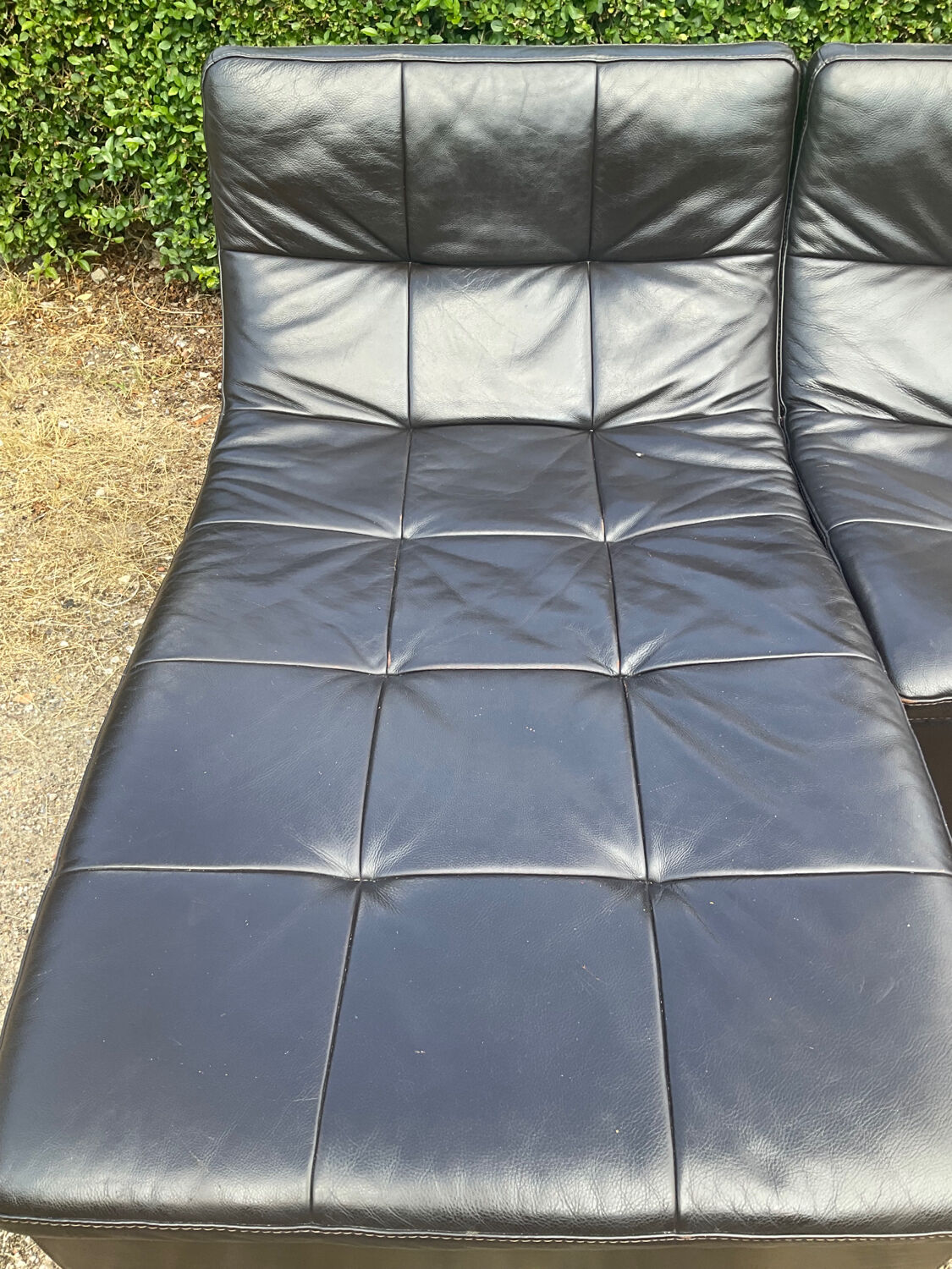 Incanto Italy modular corner sofa in brown leather