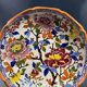 Deep dish, centerpiece, melonnière bowl in Gien earthenware, Peonies decor
