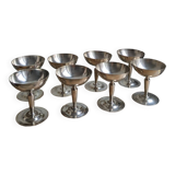 8 metal ice cream cups