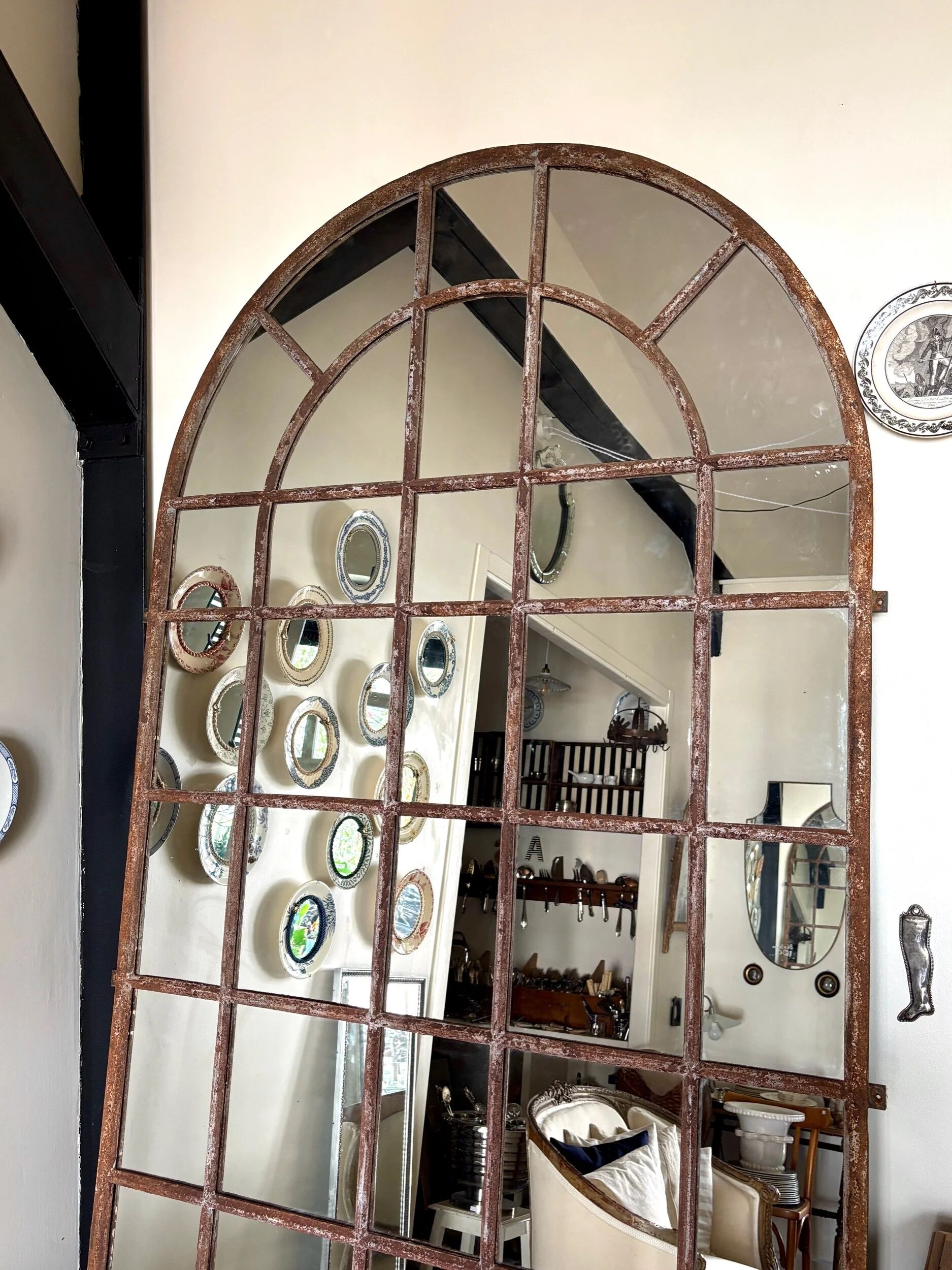 Orangerie mirror in wrought iron ☐ 260 x 130 cm