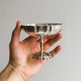 Set of 6 large antique stainless steel bowls