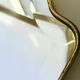 Vintage Shield Shaped Wall Mirror with Brass Frame and Beveled Glass, Italy