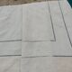 Drap ancien toile de lin retour, fleurs, monogramme brodé main 215 cm x 267 cm