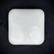 Large square ceiling or wall light in opaline white milk glass