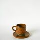 Glazed stoneware coffee service consisting of a coffee pot and 5 cups.