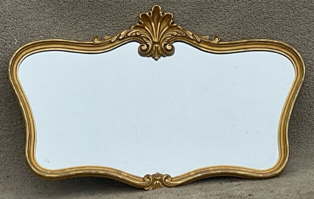 Miroir en résine doré