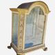 Italian display cabinet from the mid-18th century, Louis XV period, in lacquered and gilded wood.