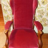 Voltaire armchair with ears and wheels