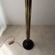 Lumiere brass floor lamp with glass uplighter France 1980s