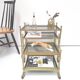 Desserts nesting tables gilded metal and smoked glass