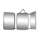 Barber vintage triptych mirror 48x21cm
