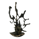 Brutalist cast iron candlestick, Belgium, 1960s.