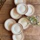 Set of 8 vintage dessert plates - Gilles de Gien