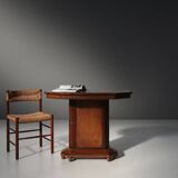 Art Deco carved oak Side Table, Belgium ca. 1920