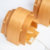 Pair of pine wood wall lamps V327 by Hans-Agne Jakobsson, AB Elysset, 1960s