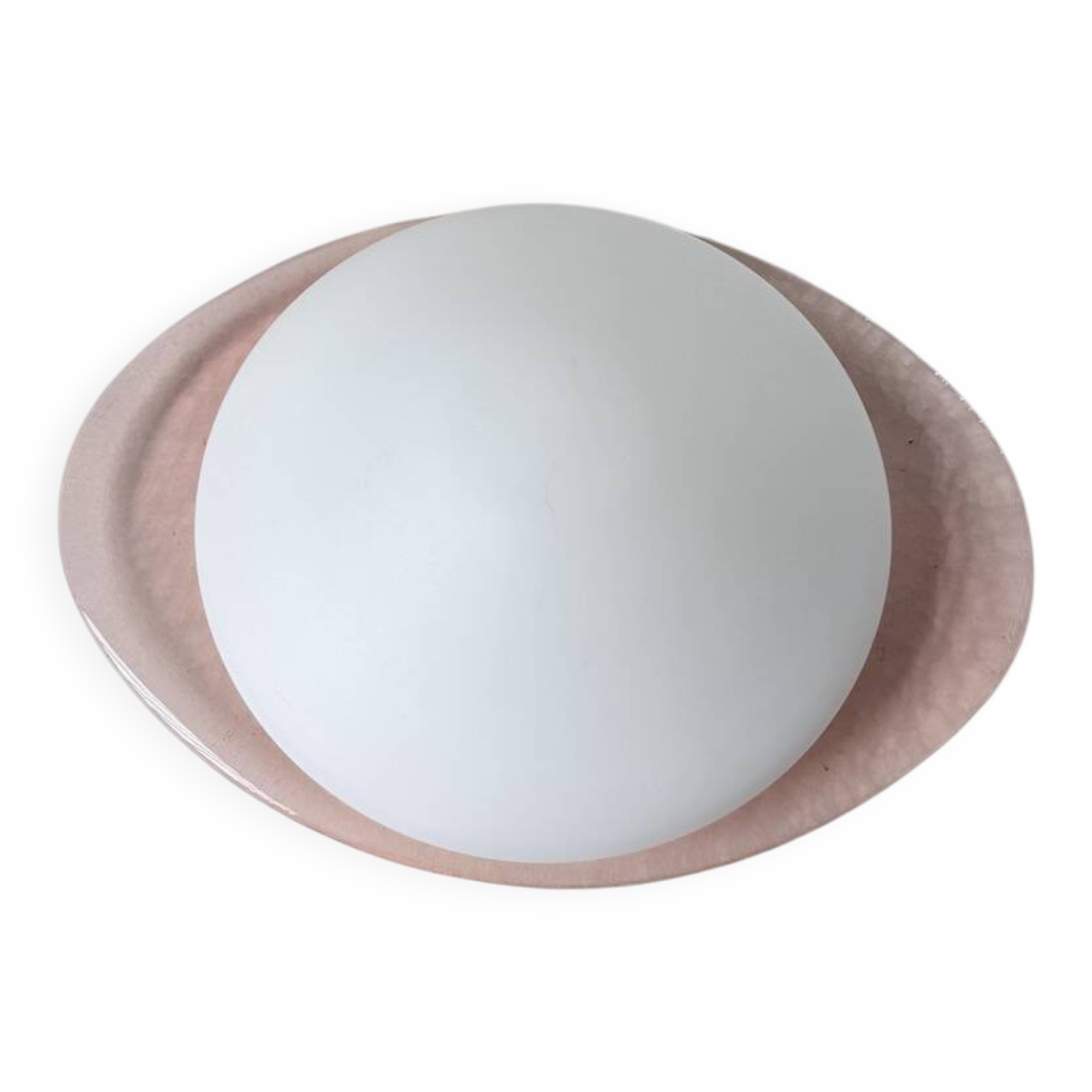 Pink glass wall lamp 1970s Gamma