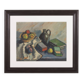 Vintage still life painting, end of 20th century
