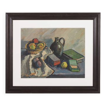 Peinture de nature morte vintage, fin du 20e siècle