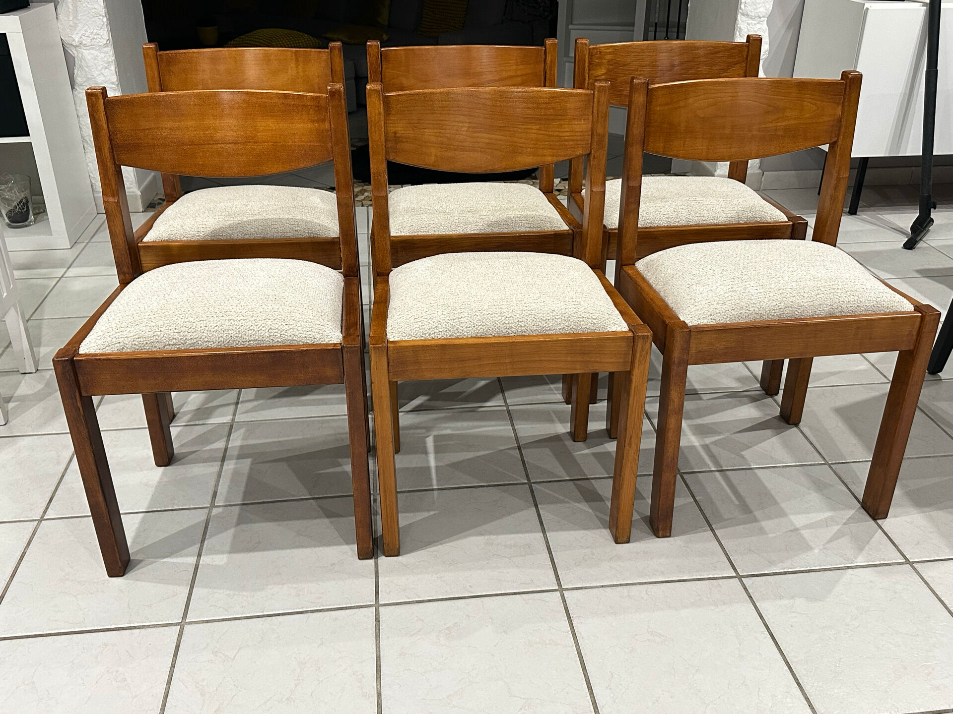 Set of 6 elm chairs from Regain vintage 1980.