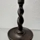 Pair of English oak Barley Twist candlesticks