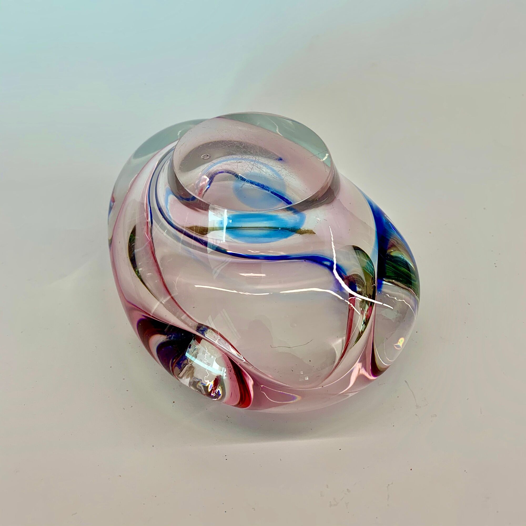 Bowl by Jozef Hospodka for Chribska Sklarna, 1960