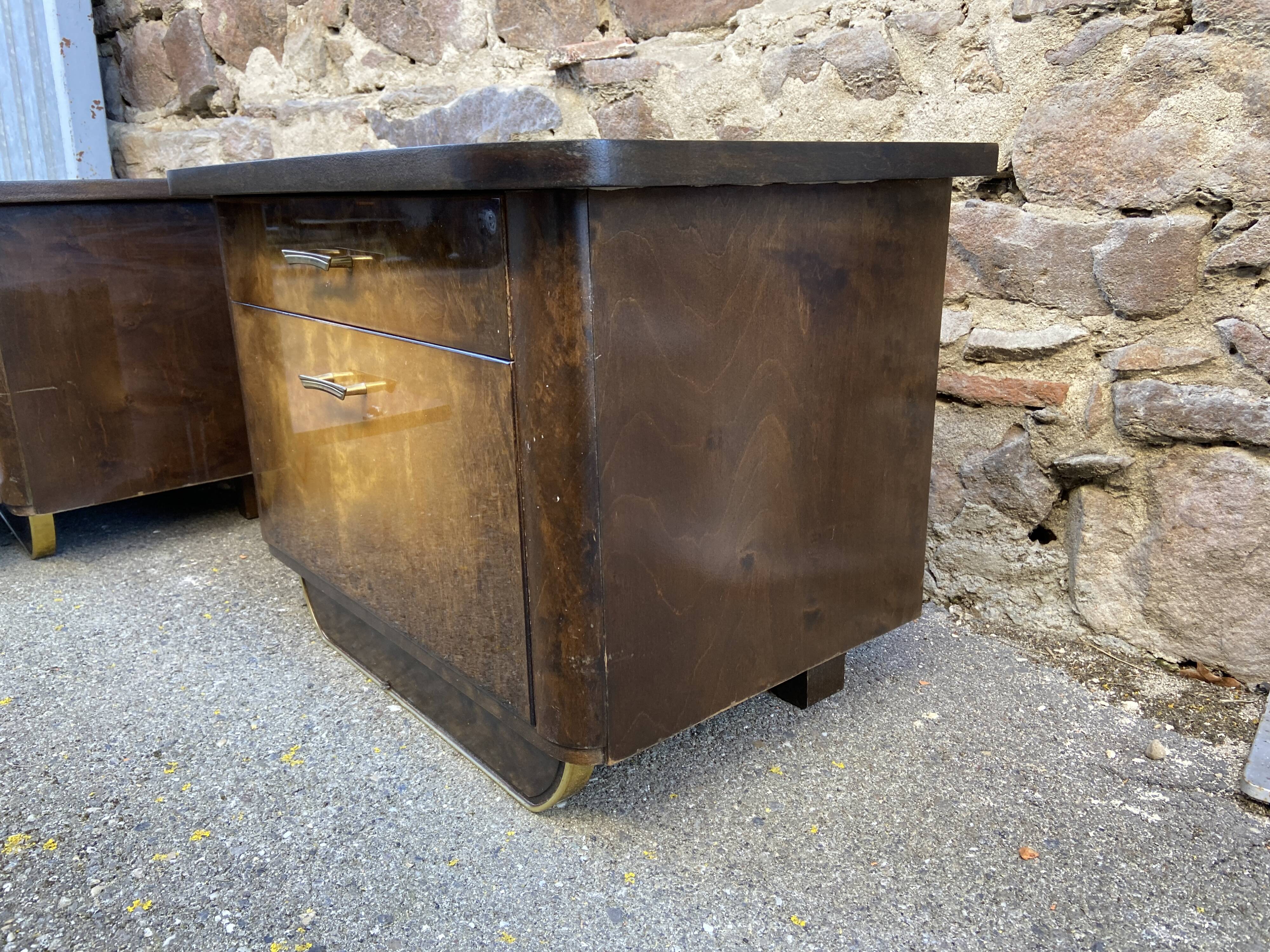 Pair of vintage 1960s bedside tables