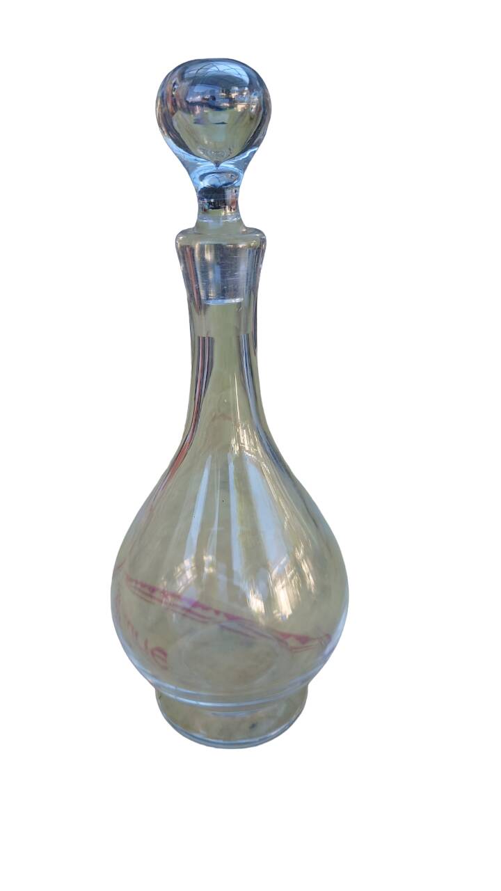 baccara liqueur carafe margaux model signed cap and carafe